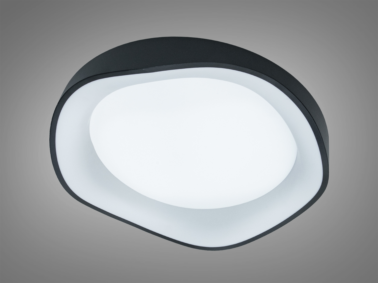 Світлодіодна стельова люстра чорна 35Вт до 6м²