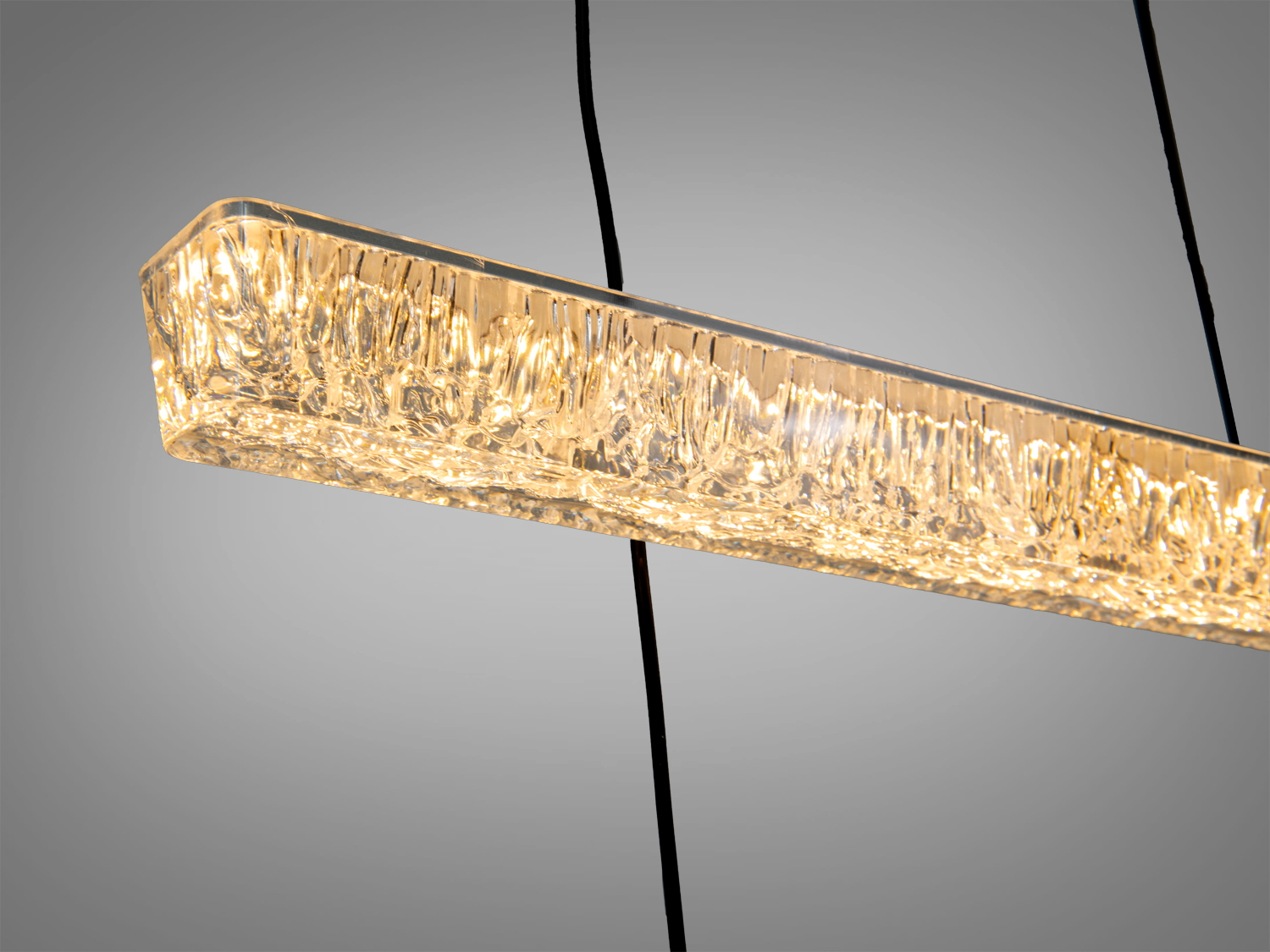 Світлодіодний лінійний підвіс чорний 43 Вт 7 м²