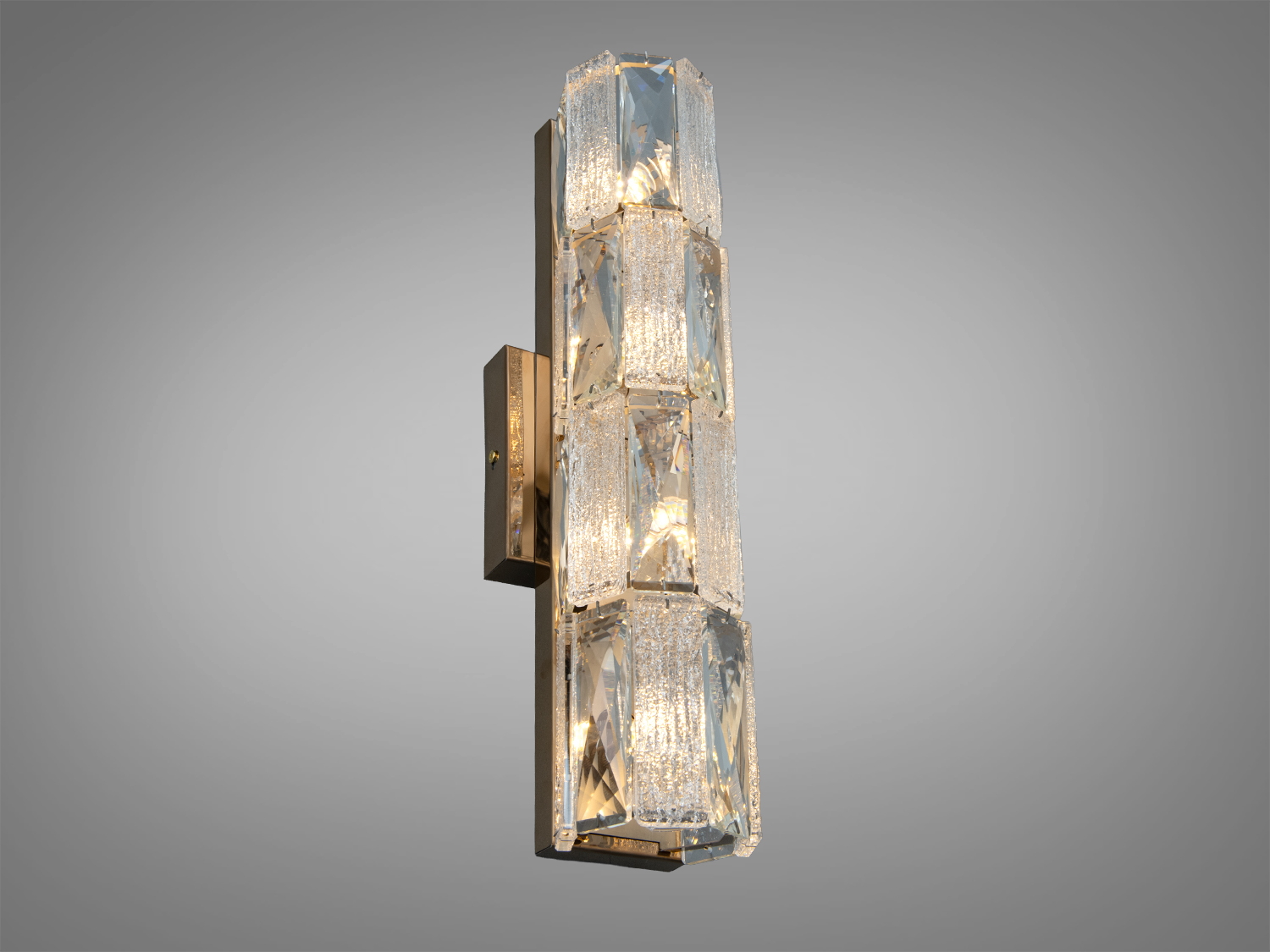 Деталь світильника з кристалами у формі ромба, що підкреслює елегантність, підходить для віталень.