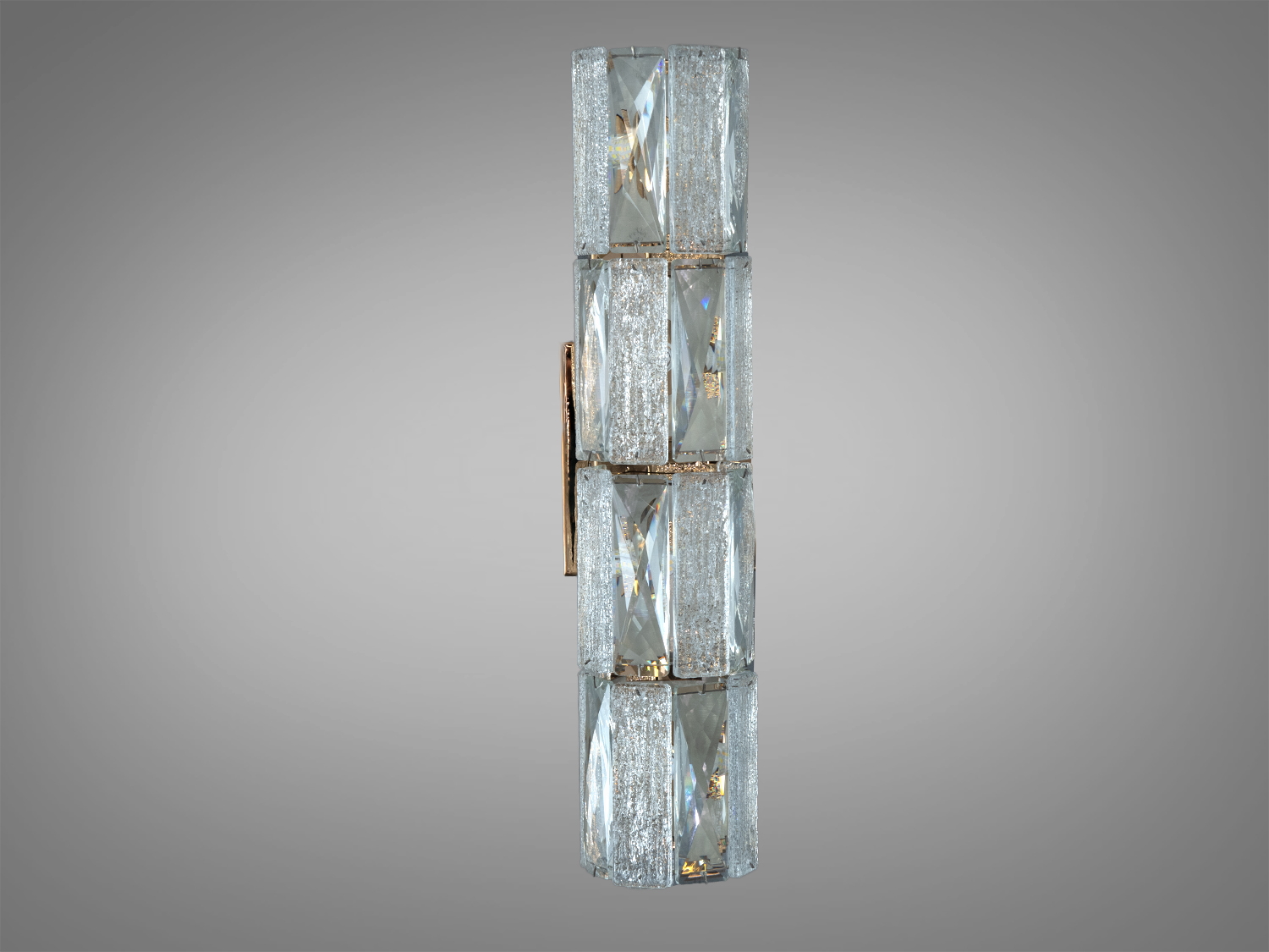 Настінний світильник бра Diasha хром кришталевий каскад