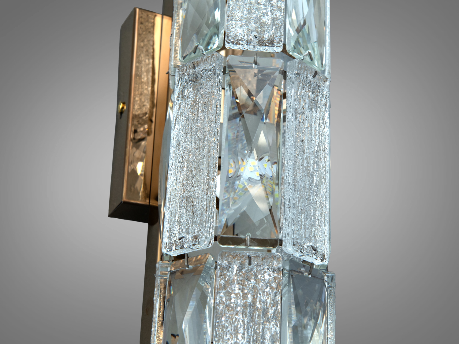 Настінний світильник бра Diasha хром кришталевий каскад