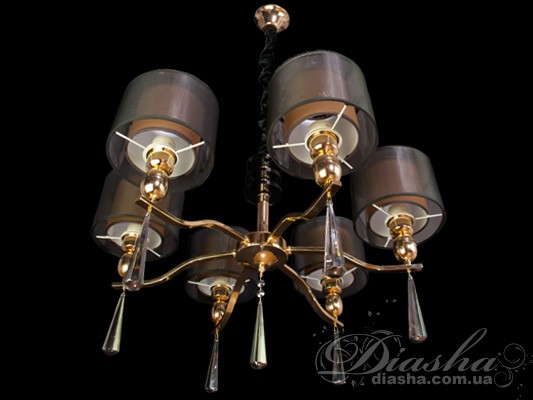 Сучасна класична люстра з подвійними абажурами