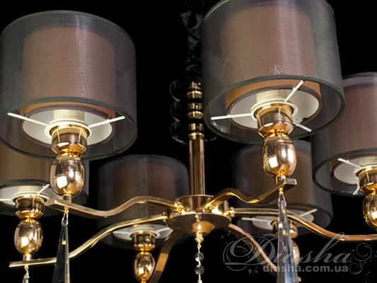Сучасна класична люстра з подвійними абажурами