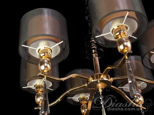 Сучасна класична люстра з подвійними абажурами