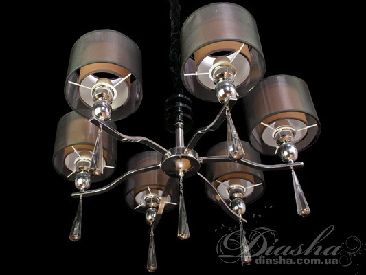Сучасна класична люстра з подвійними абажурами