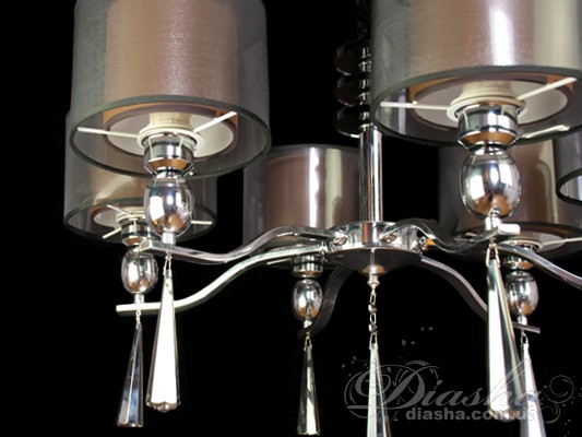 Сучасна класична люстра з подвійними абажурами