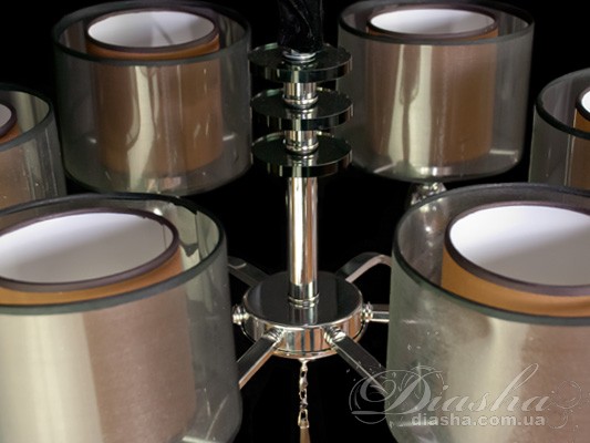 Сучасна класична люстра з подвійними абажурами