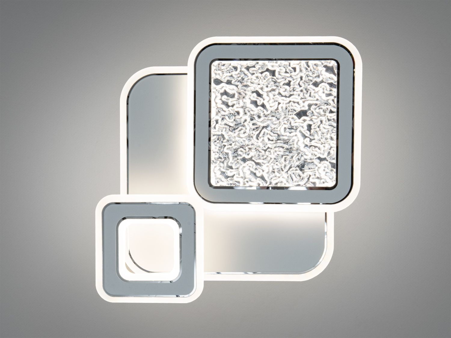 Стельовий світильник з квадратними формами та текстурованим склом. Ідеальний для сучасних інтер′єрів.