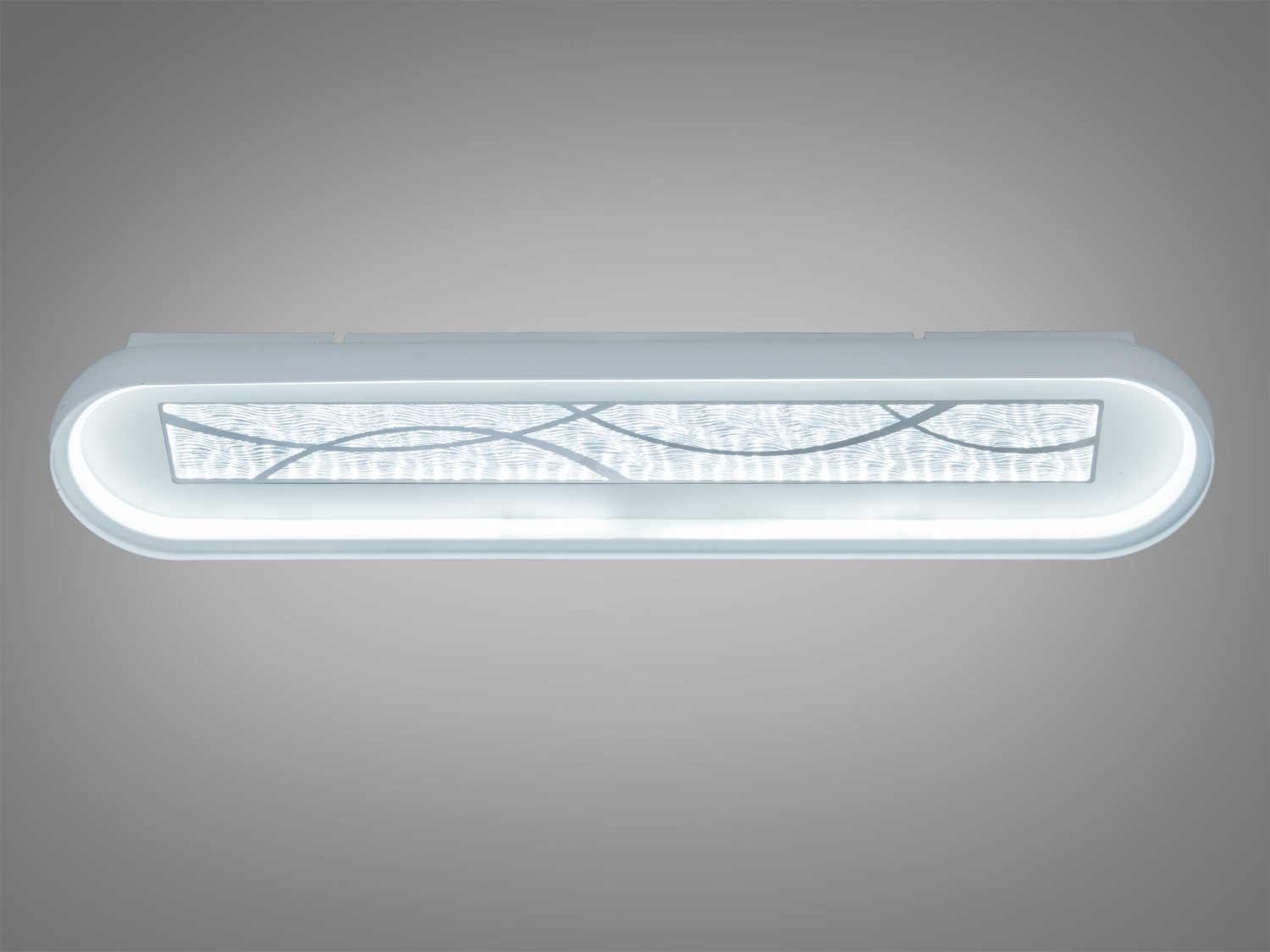 Світильник-таблетка LED, білий, 58 Вт. Орієнтовно для приміщень до 10 м². Накладний монтаж на стелю або стіну, керування звичайним настінним вимикачем.