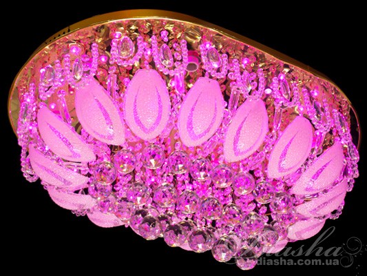 Пристельова люстра з різнобарвною світлодіодним підсвічуванням