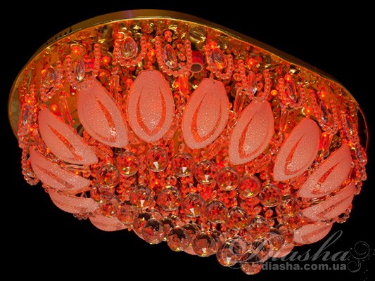 Пристельова люстра з різнобарвною світлодіодним підсвічуванням