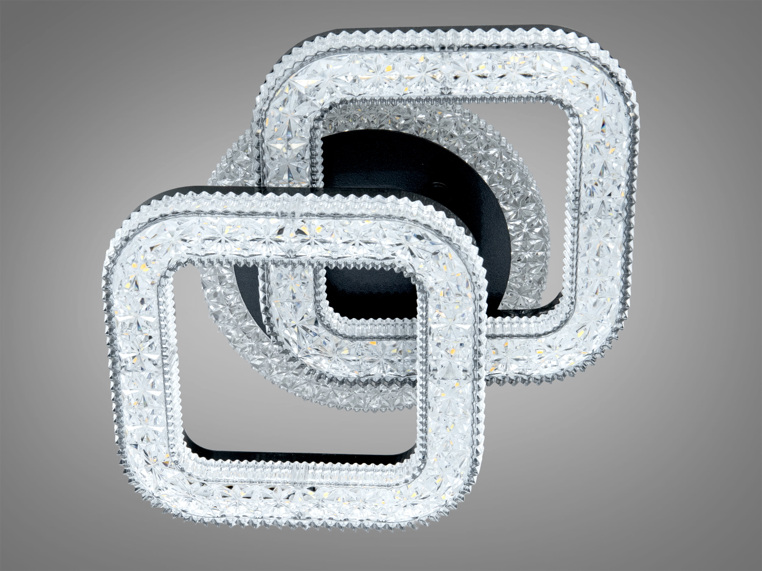 Світлодіодний світильник чорний 10Вт кристали