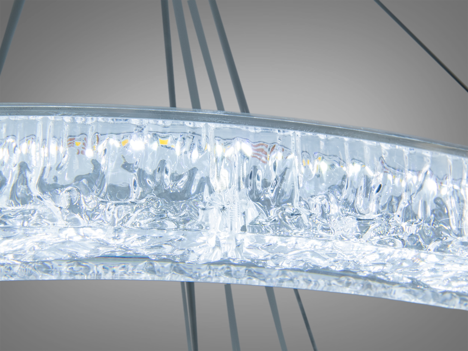 LED люстра підвісна 3 кільця чорна 125 Вт