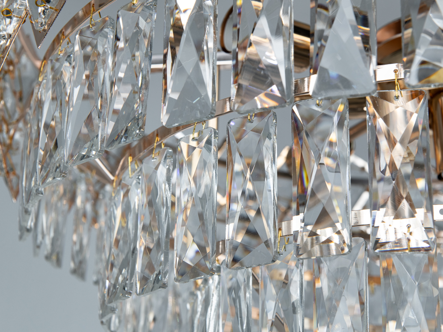 Кришталева люстра Diasha золото 11 ламп до 20 м²