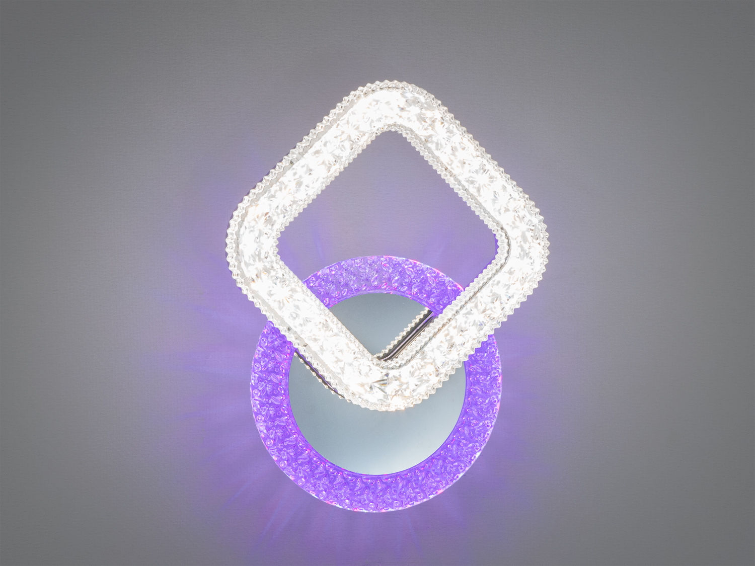 Настінний світлодіодний світильник 2205-1HR з хромованою основою, 20W, з кольоровою підсвіткою для стильного інтер′єру.