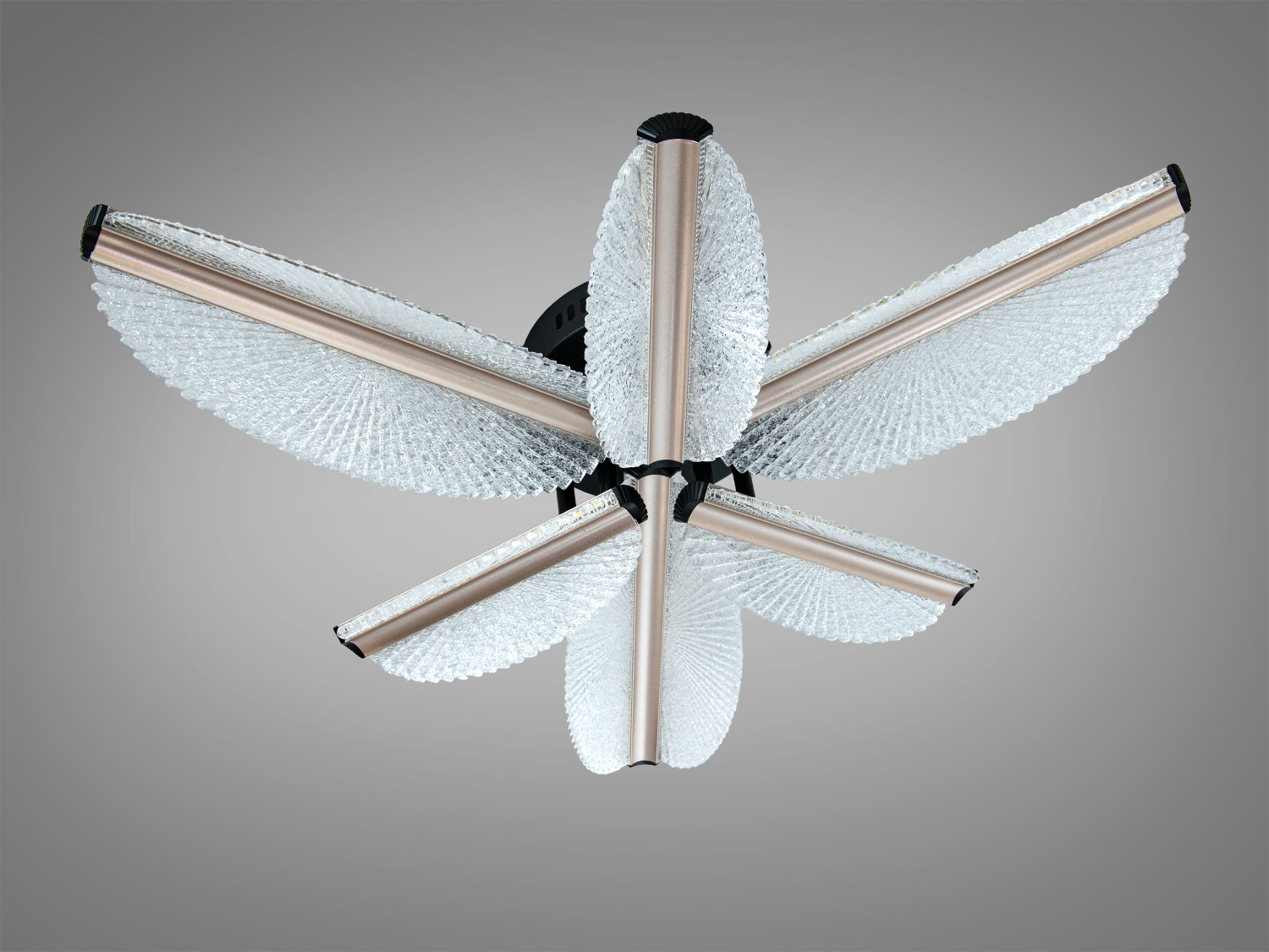 Люстра стельова LED чорна 54 Вт з пультом