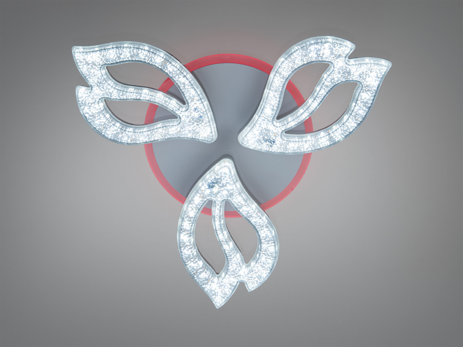 Світильник з білим світлом, виконаний у формі чотирьох акрилових листків. Має фіолетовий акцентний світлодіод для додаткового стилю.