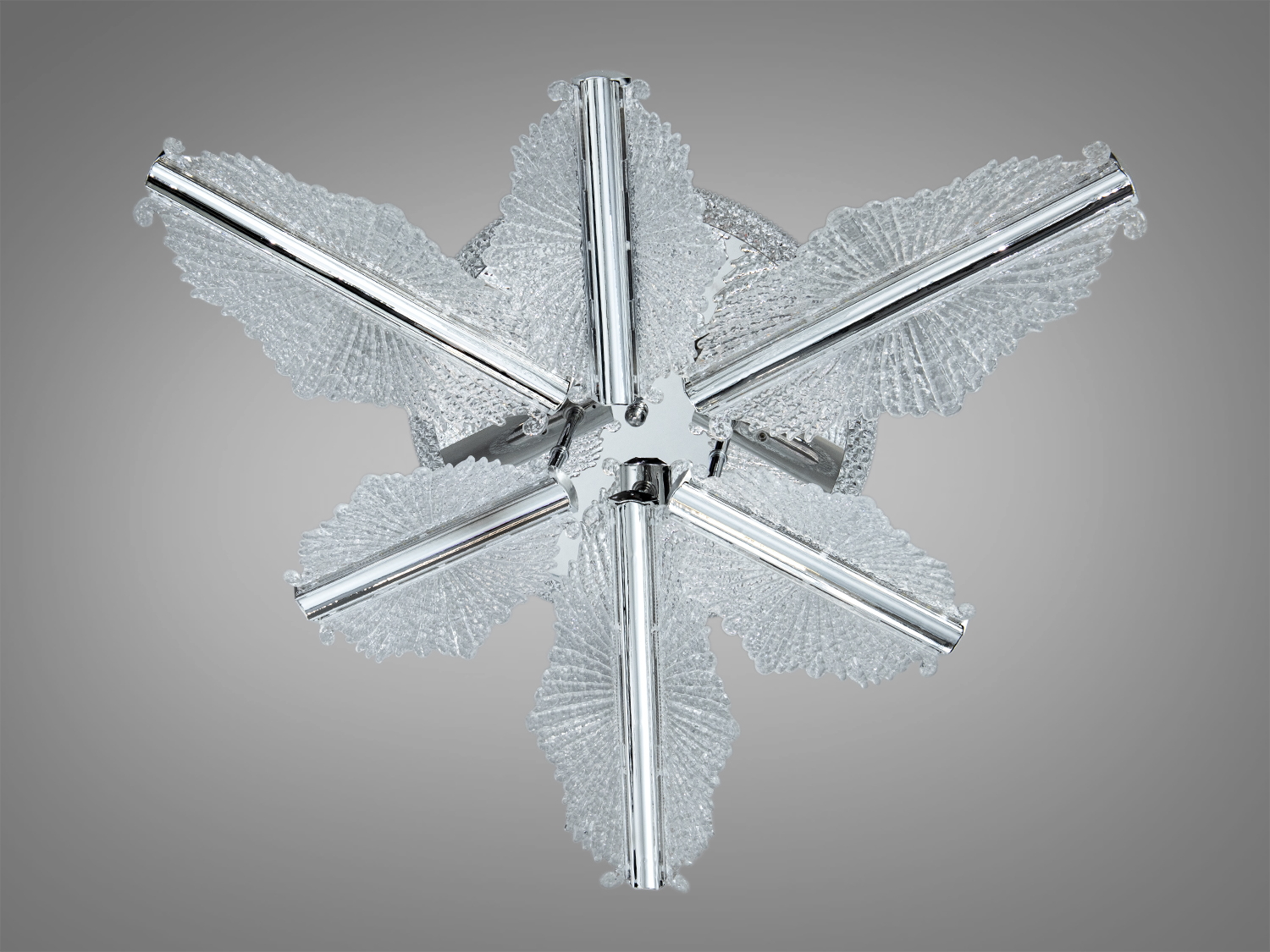 Стельова люстра Diasha хром LED з пультом 78 Вт