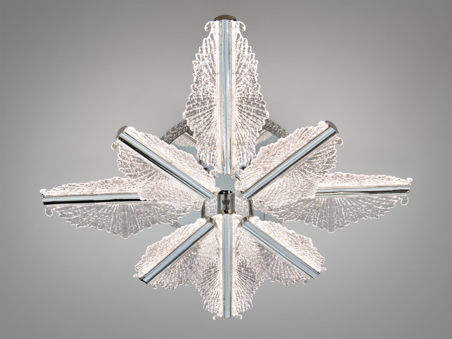 Стельова LED люстра хром 105W пульт димер