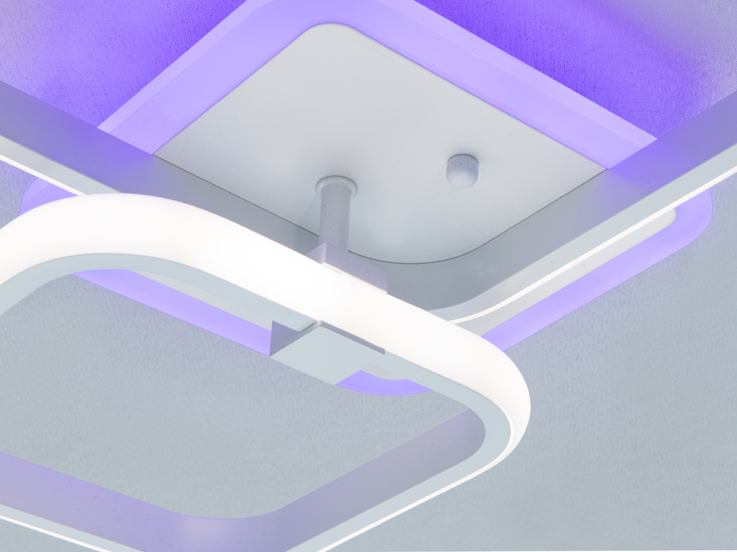 Люстра стельова LED біла 48Вт 2 модулі пульт