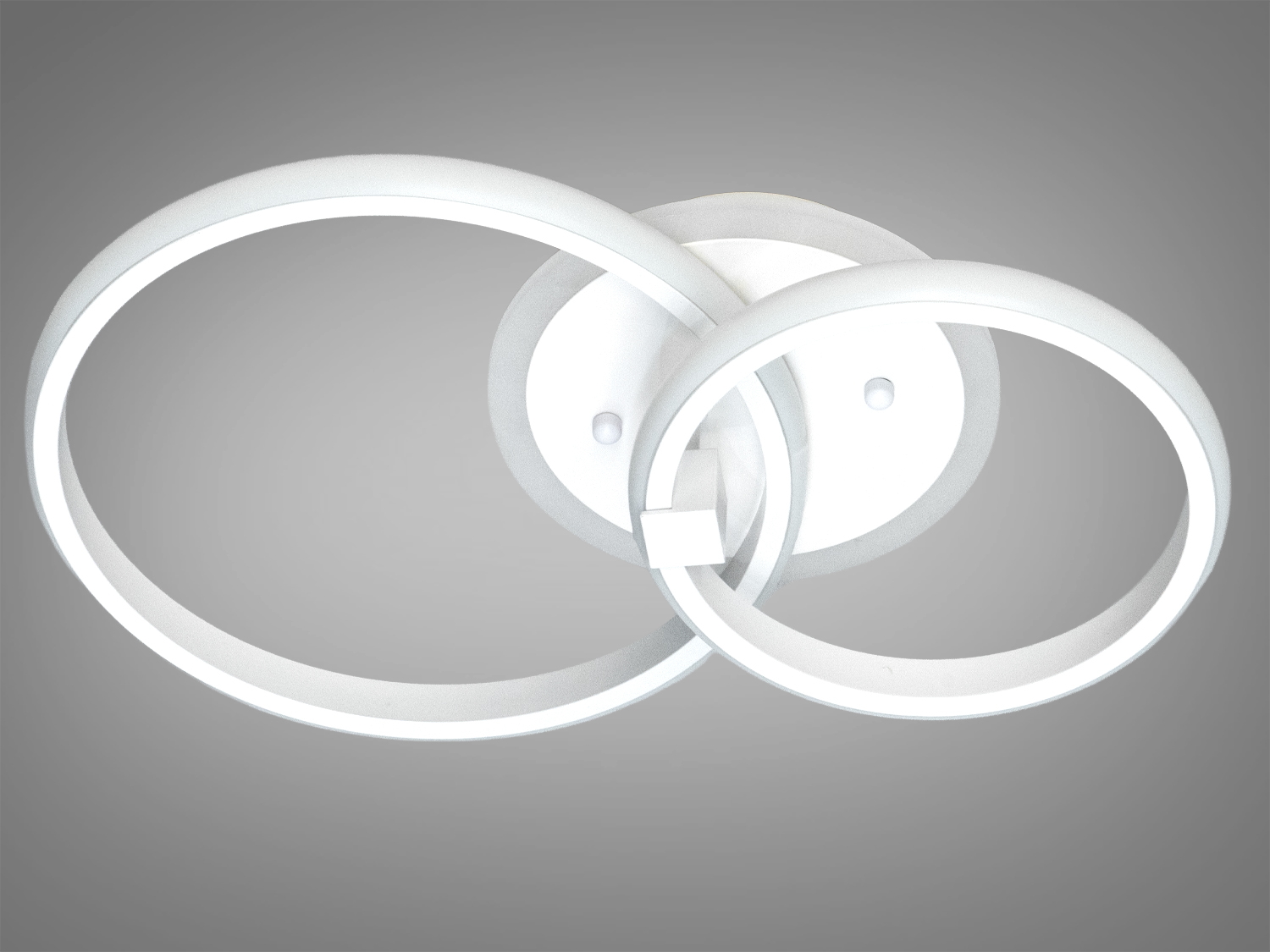 Люстра стельова Diasha біла 2 кільця пульт