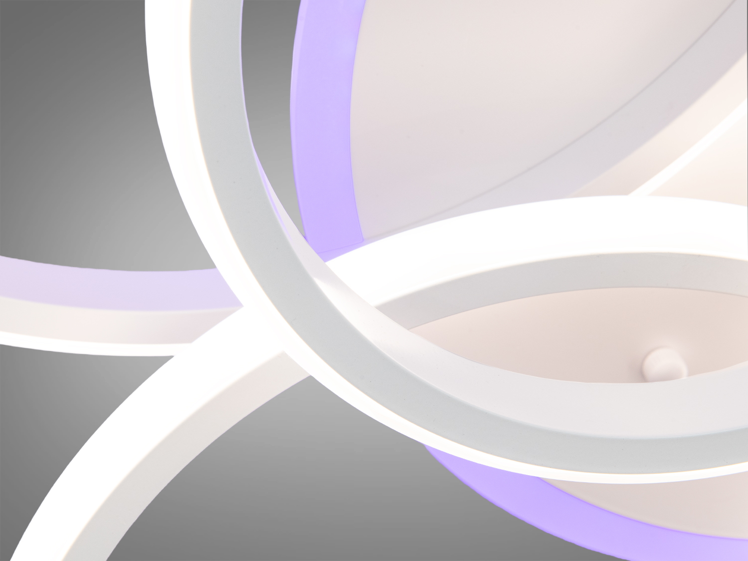 Стельова LED люстра Diasha чорна 80W 4 кільця