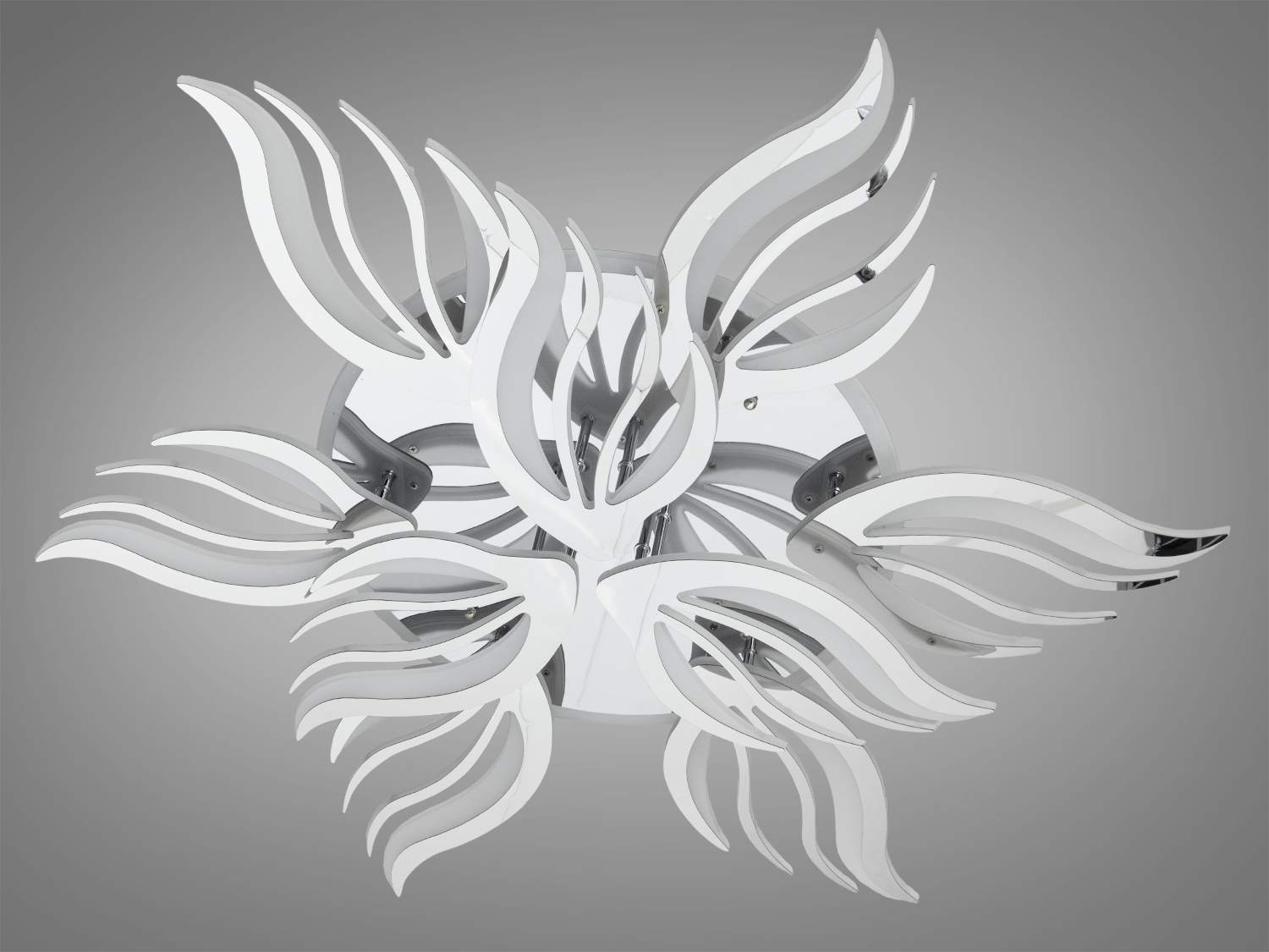 Стельова LED люстра 150 Вт хром з пультом до 25 м2