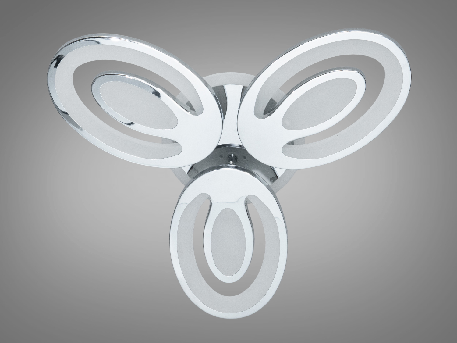 Стельова LED люстра хром 60Вт пульт 3 кільця