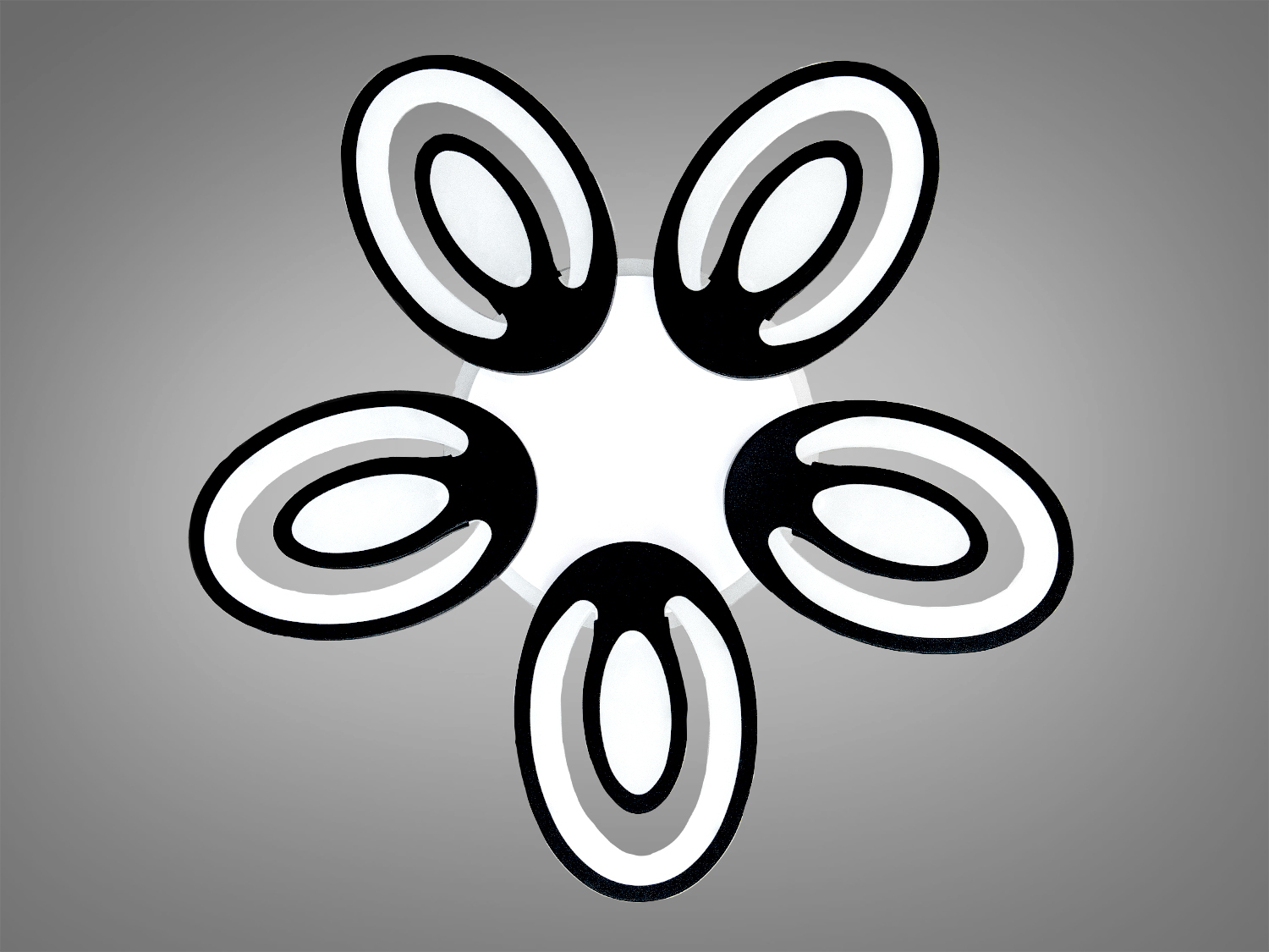 Стельова LED люстра 95Вт чорна пульт димер