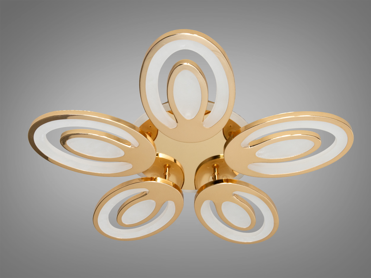 Стельова LED люстра золото 95Вт пульт димер