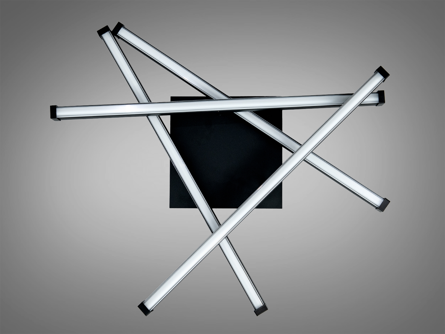 Люстра LED Diasha чорна 80Вт димер пульт 4 лінії