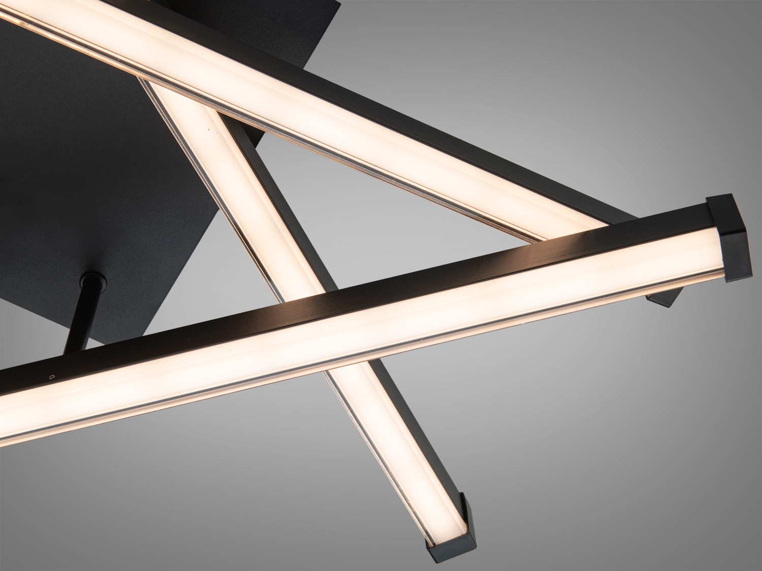 Люстра LED Diasha чорна 80Вт димер пульт 4 лінії