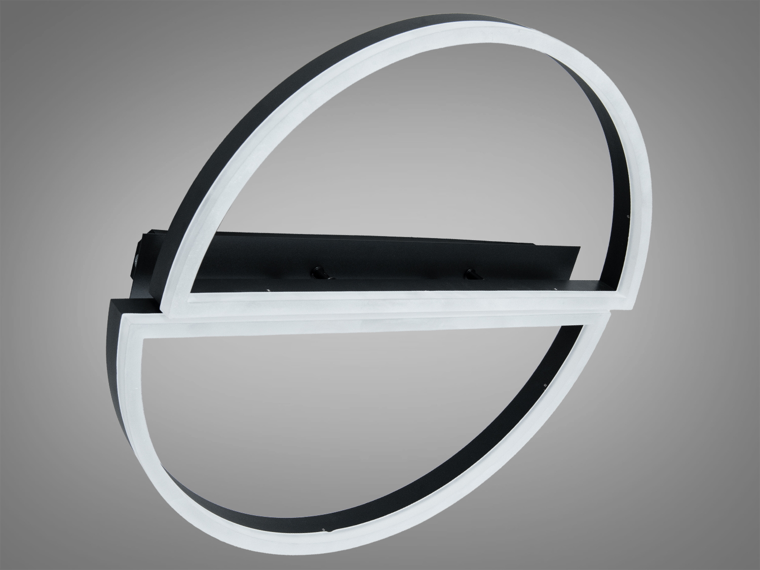 Стельова LED люстра чорна 58W димер пульт 2 рамки