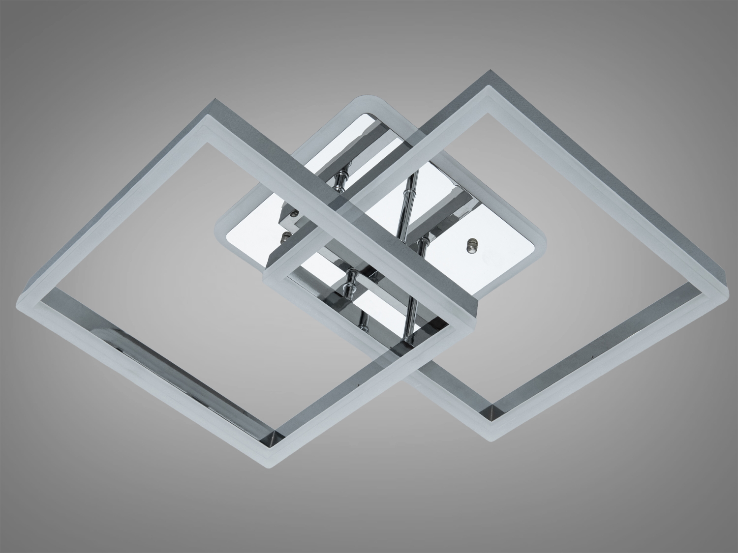 Стельова LED люстра пульт 64Вт хром 11 квадратів