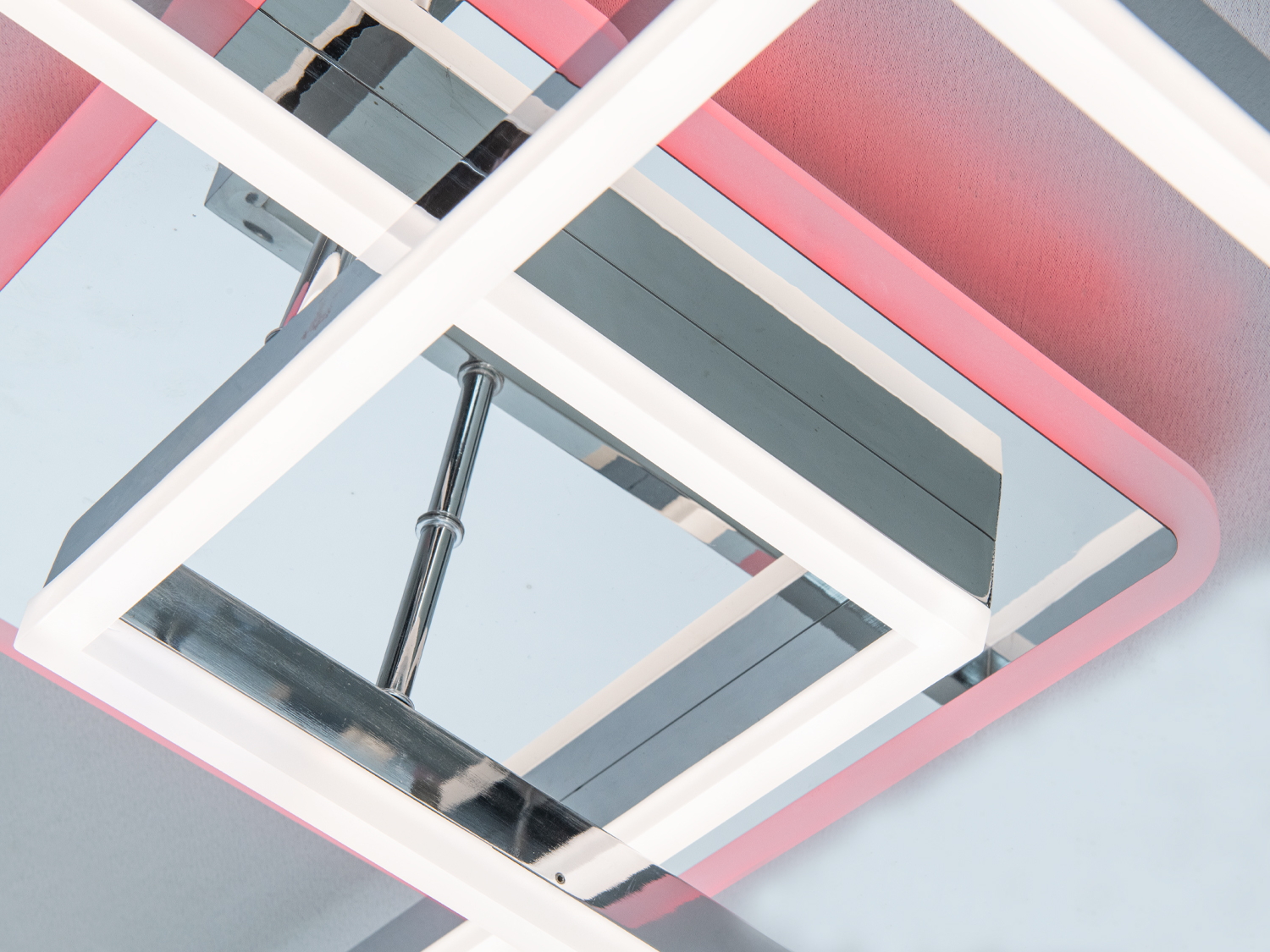 Стельова LED люстра хром 84 Вт 14 квадратів пульт