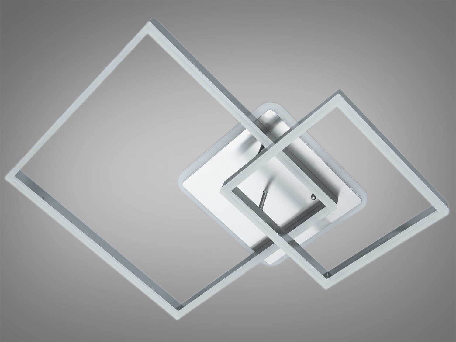 Стельова LED люстра хром мат 84Вт пульт 14м²