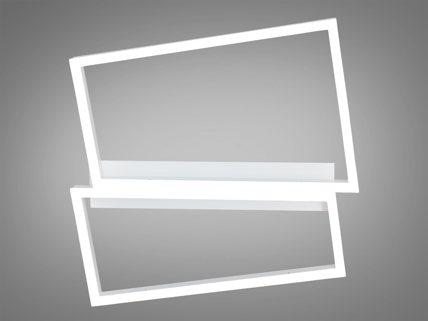 Настінний світильник з холодним білим світлом, дві прямокутні рамки, ідеально підходить для офісних приміщень.