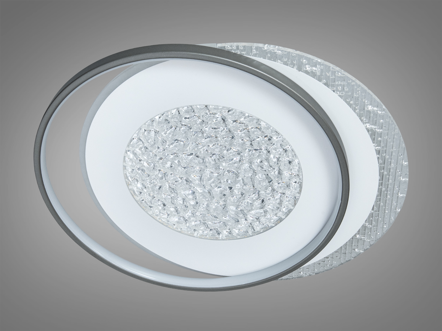 Світлодіодна стельова люстра чорна 90 Вт 15 м²