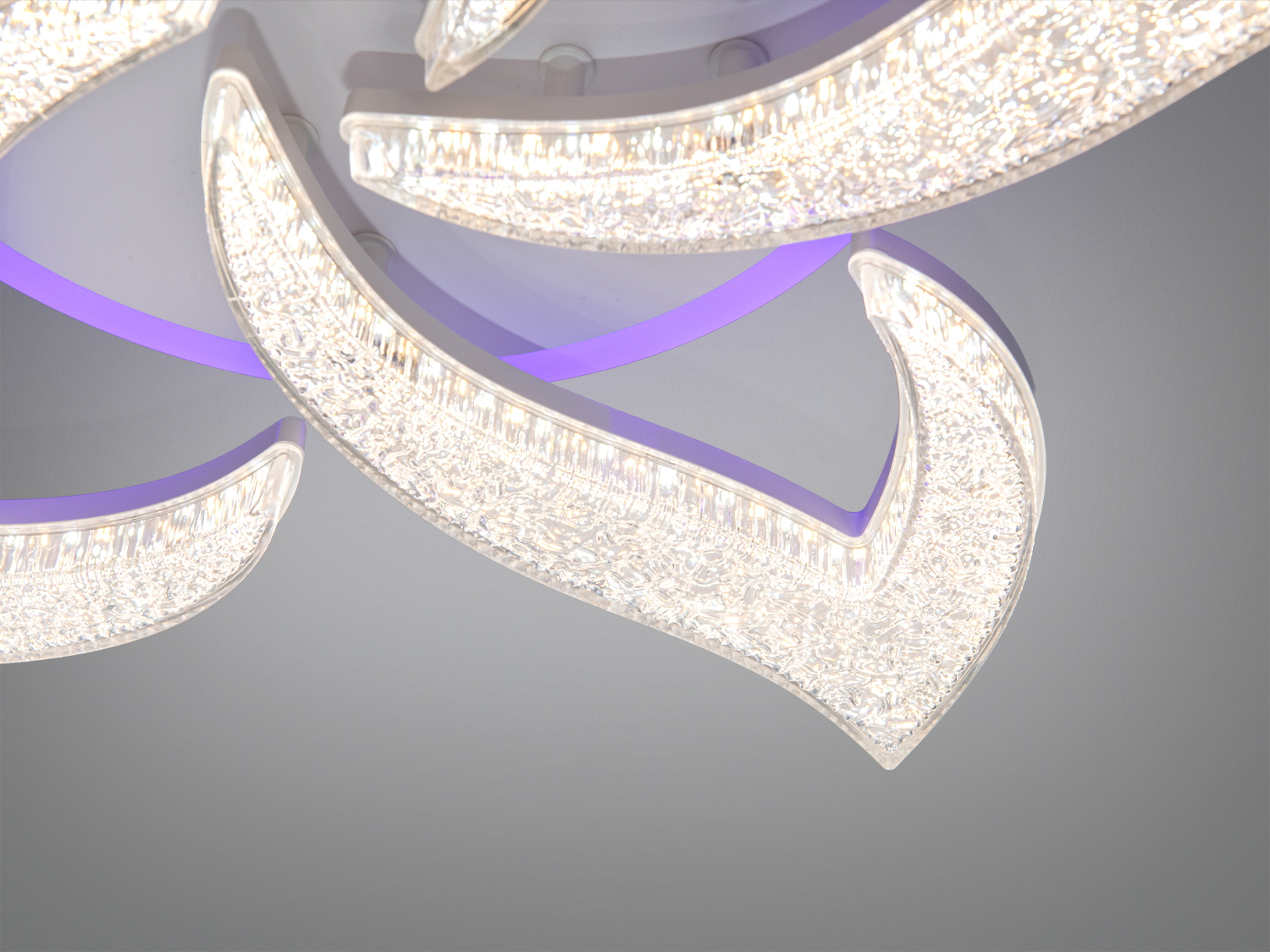 Стельова LED люстра біла 75W пульт димер