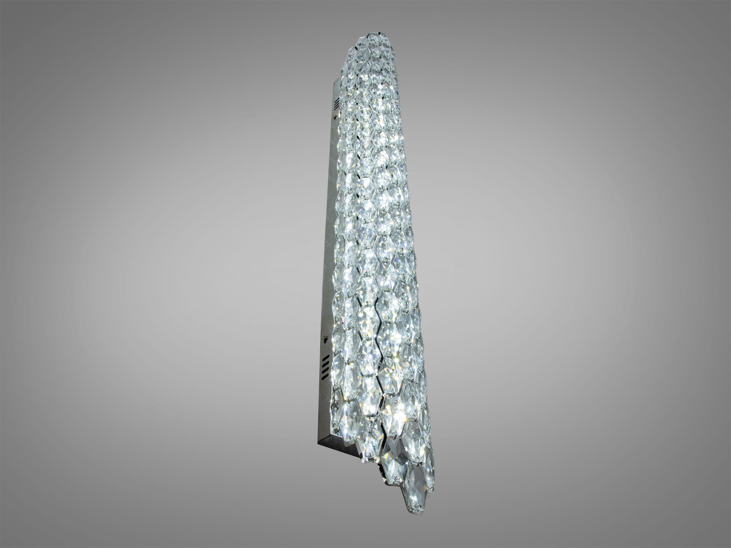 Деталь світильника з кристалами у формі ромба, що підкреслює елегантність, підходить для віталень.
