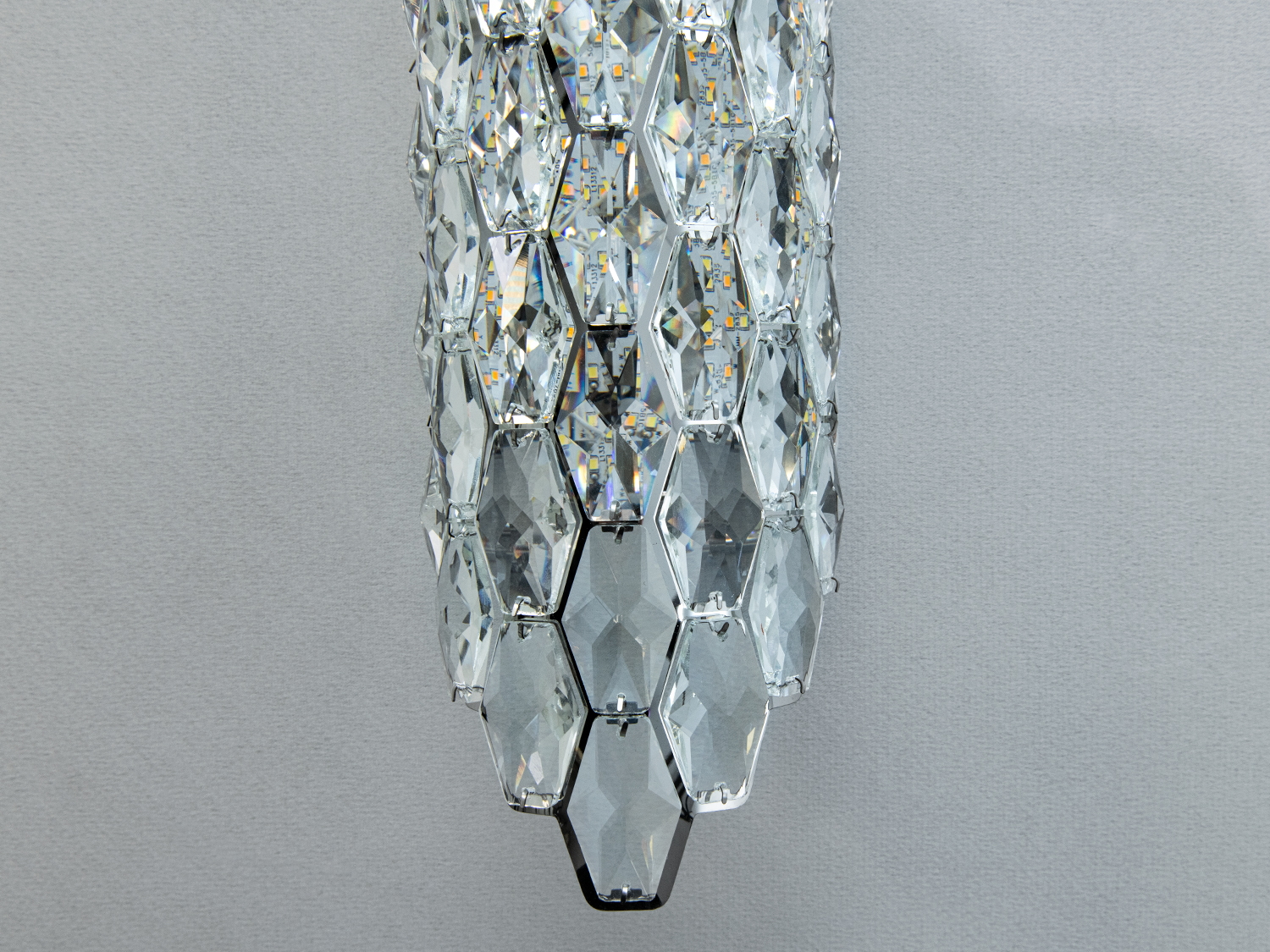 Настінний світильник бра Diasha хром кришталевий каскад