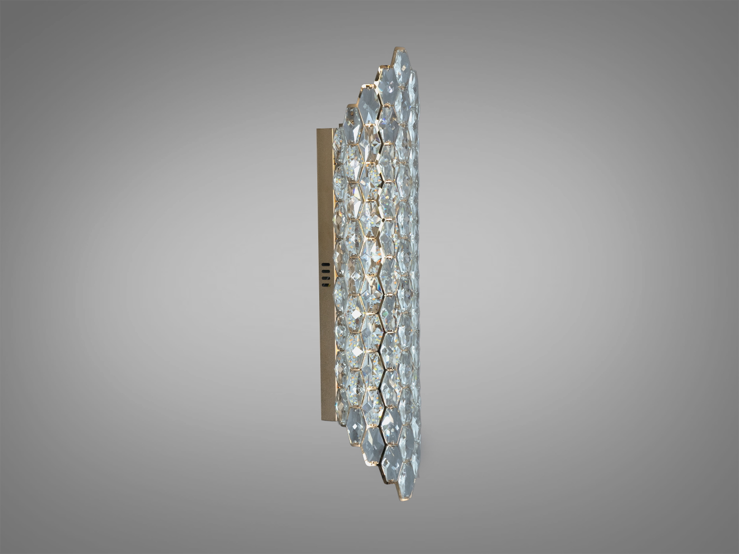 Настінний світильник бра Diasha хром кришталевий каскад