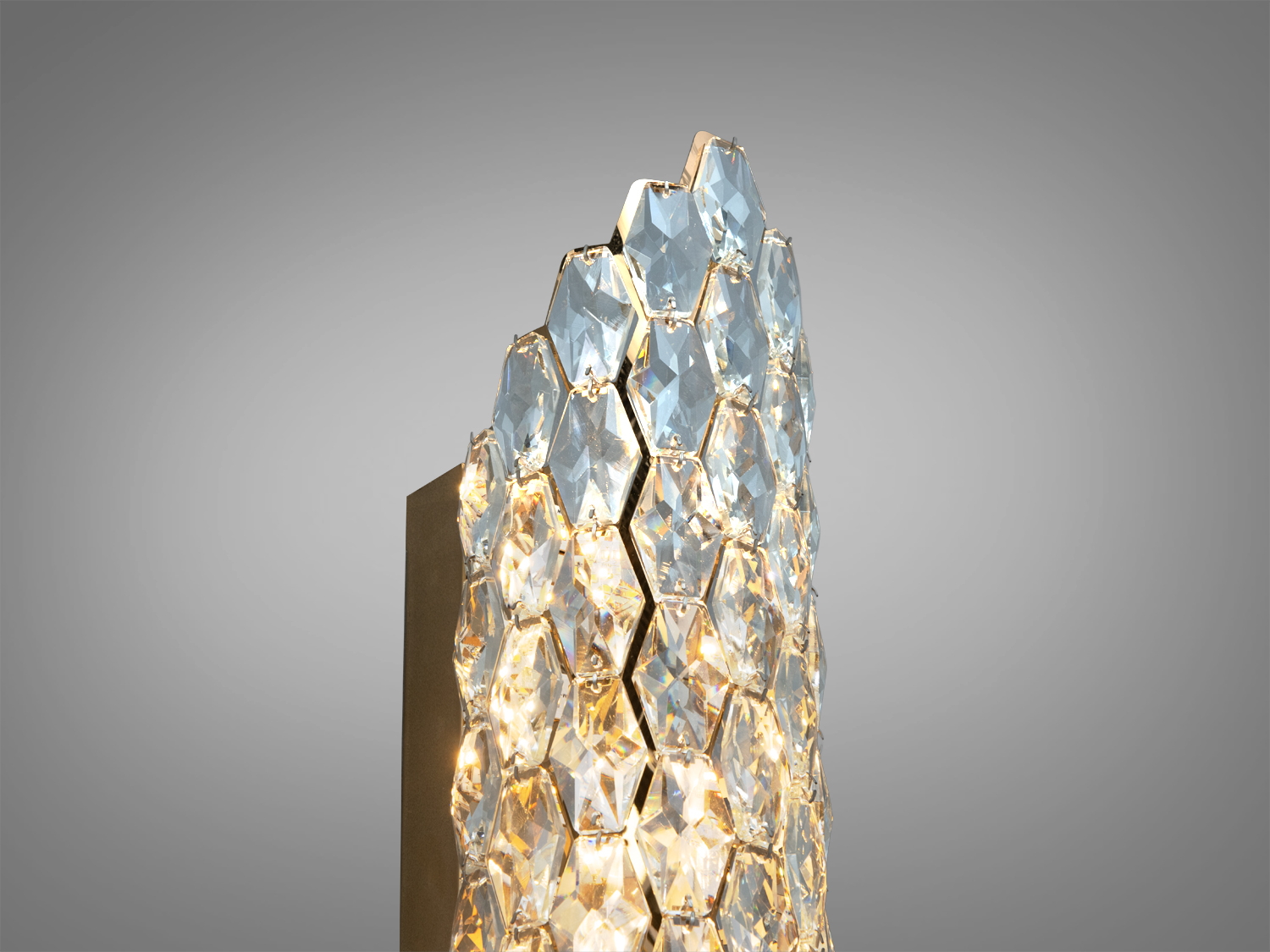 Настінний світильник бра Diasha хром кришталевий каскад