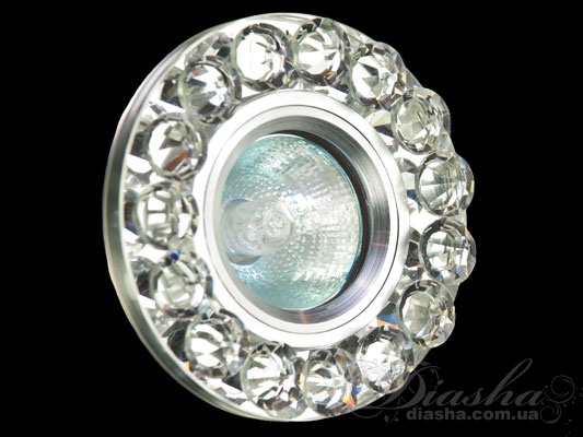 &nbsp;&nbsp;&nbsp;Точкові світильники - це сучасно, надійно, економно. Розглянемо детальніше. Таке освітлення можна застосувати і в житлових будинках, і в офісі. Уявіть школу, спортзал, поліклініку, музей, виставковий зал і т.д. Практично, точкові світильники можна використовувати всюди. У невеликих приміщеннях з низькою стелею вони створять ілюзію простору. При необхідності, вони здатні висвітлити, а, вірніше, сконцентрувати освітлення на робочій поверхні або необхідної деталі інтер'єру. А звідси можна зробити простий висновок - нова серія точкових світильників, представлена ​​в цьому сезоні, здатна забезпечити Вам комфорт на рівні, який перевищує всі Ваші очікування.
Лампа і трансформатор в комплект не входять.