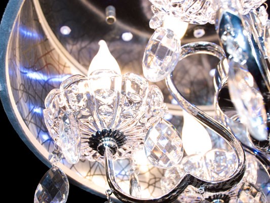 Потолочная люстра в классическом абажуре