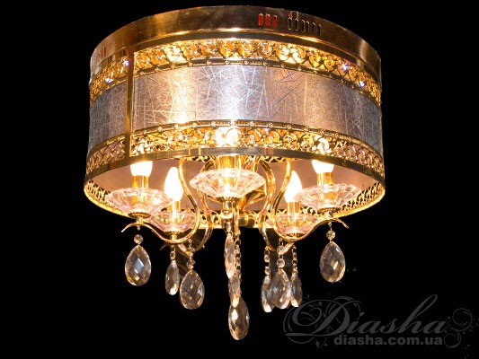 Потолочная люстра в классическом абажуре