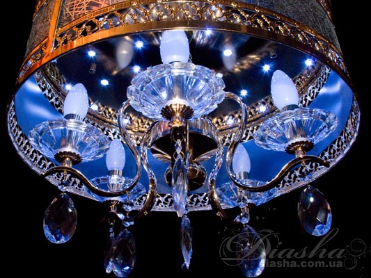 Потолочная люстра в классическом абажуре