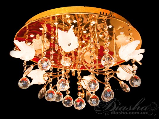 Галогеновая люстра с дополнительной подсветкой