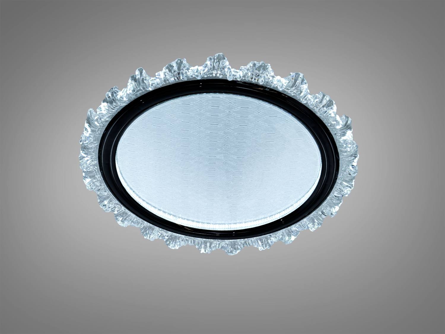 Настінний світильник з круглим дизайном, що має текстуровану центральну частину. Підходить для сучасних інтер′єрів.