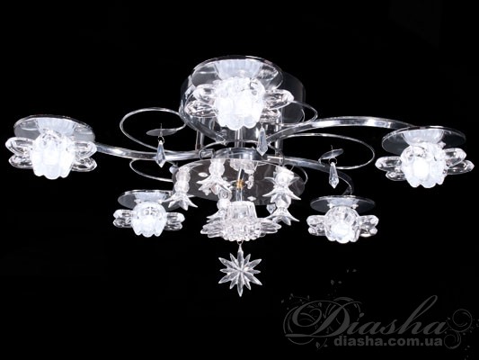 Галогеновая люстра с дополнительной подсветкой